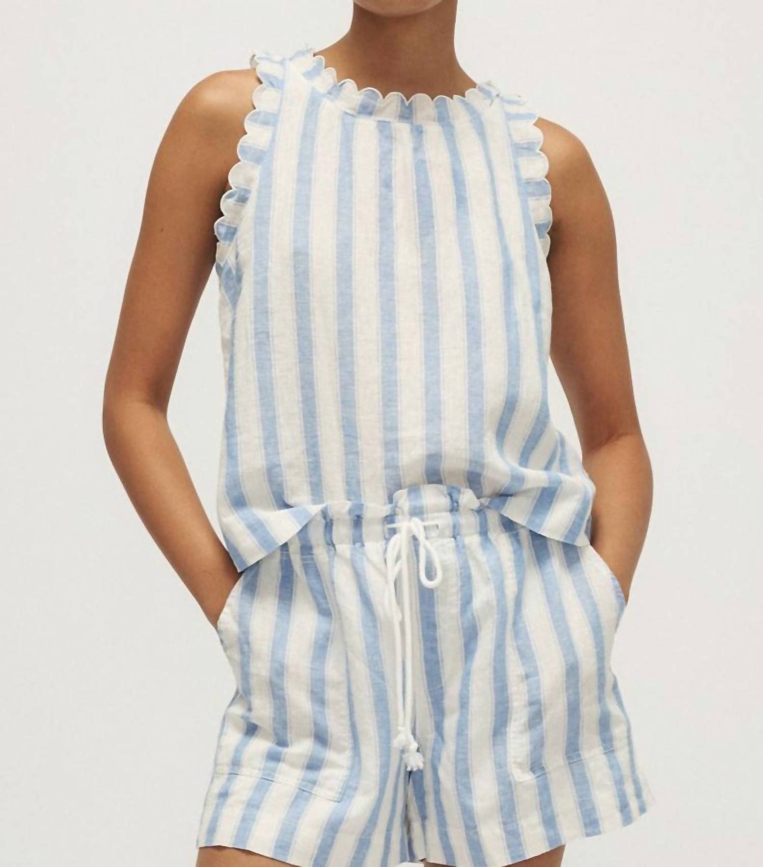 Melissa Nepton - Kimy Striped Linen Tank Top