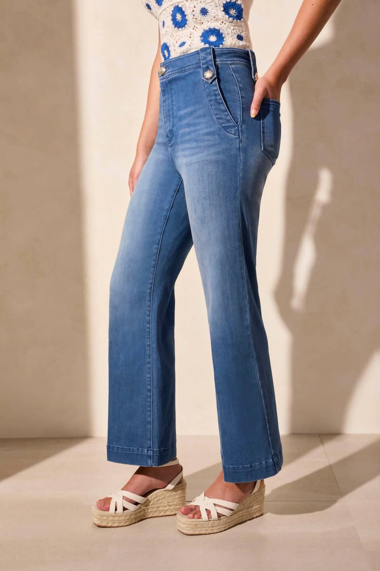 Tribal - Brooke Palazzo Marine Jeans