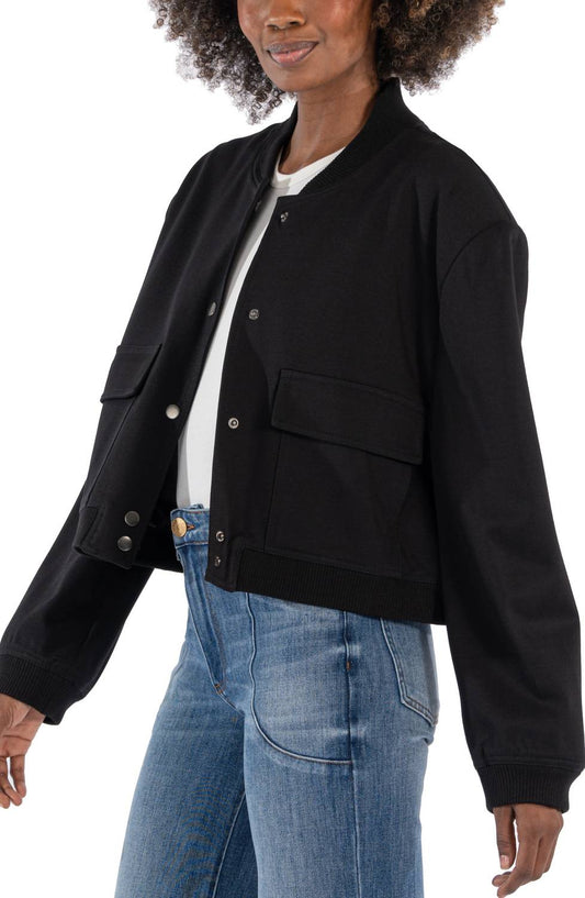Kut From The Kloth - Camilla Crop Twill Bomber Jacket