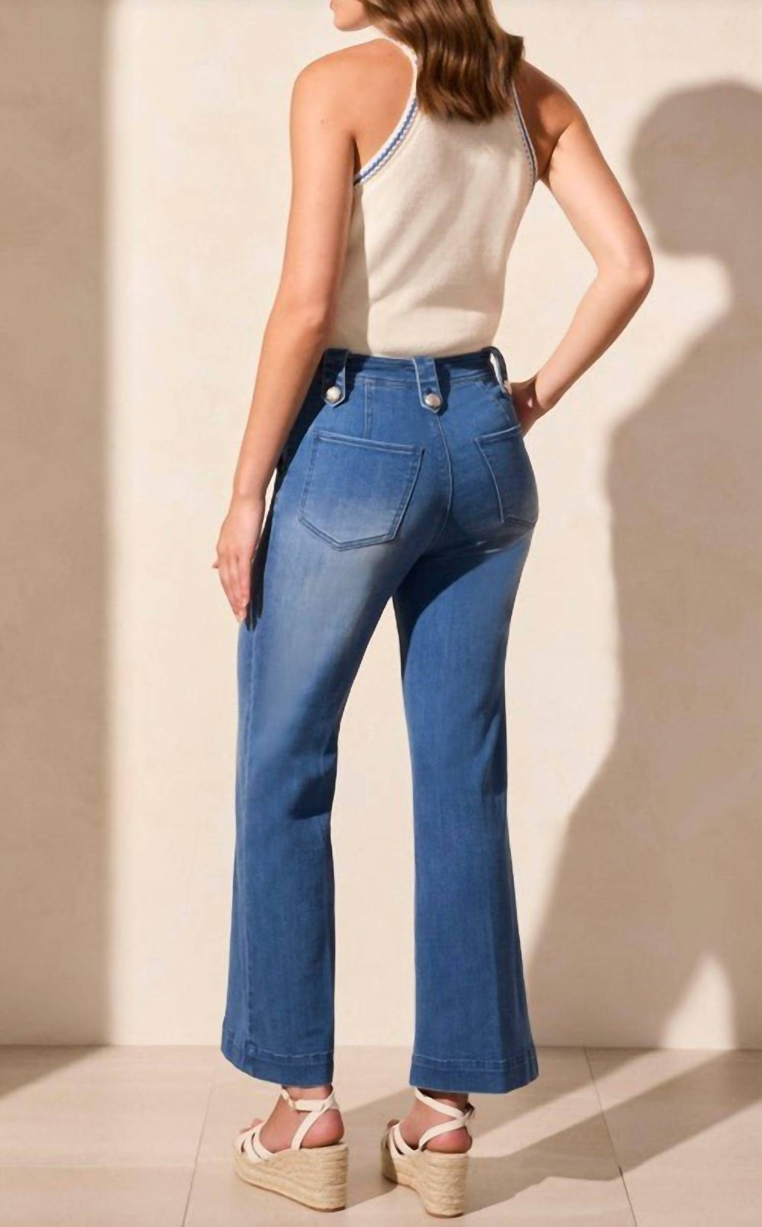 Tribal - Brooke Hugging Palazzo Marine Jeans