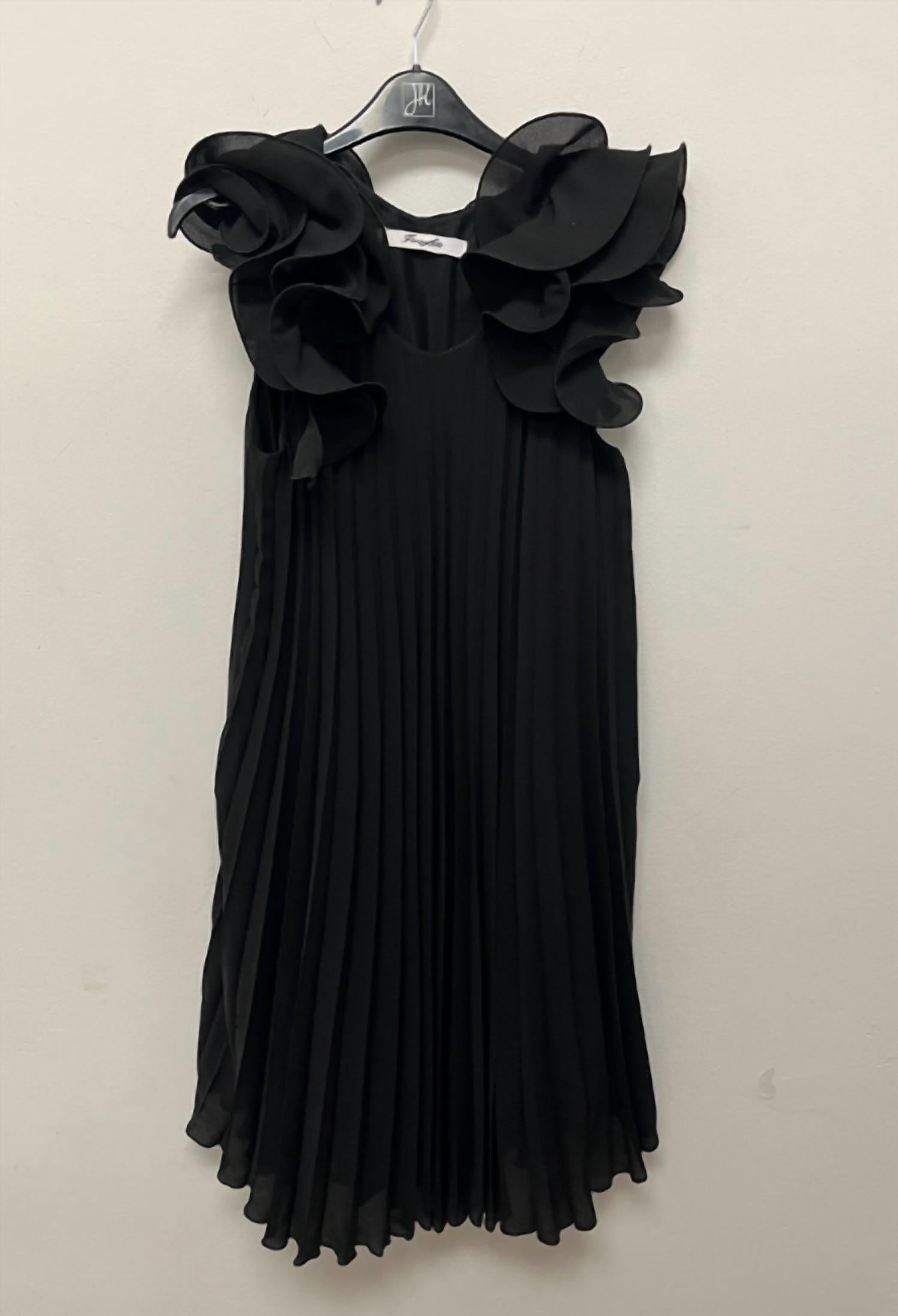 Forsythia - Women's Short Pleated Cocktail Dress
