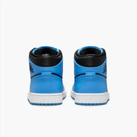 Air Jordan Men's 1 Mid Shoes in black blue - men's sneaker - alternate view