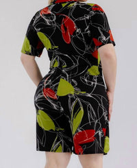 Karen T Design - Modern Wrap Romper With Tie Waist