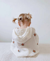 Ada Baby - Floral Organic Muslin Poncho For Baby And Toddlers