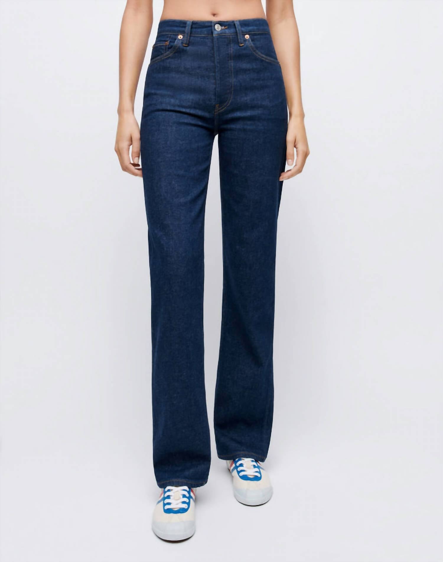 RE/DONE 90's High Rise Loose Jean in rigid like - women's jeans