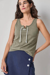 Lilla P - Lace Up Tank Top