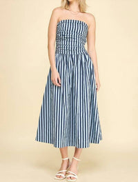 Pinch - Stripe Strapless Midi Dress