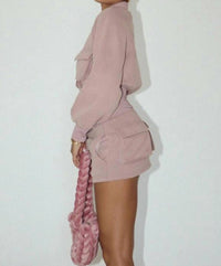 Bailey Rose - Mini Skirt And Sweatshirt Set