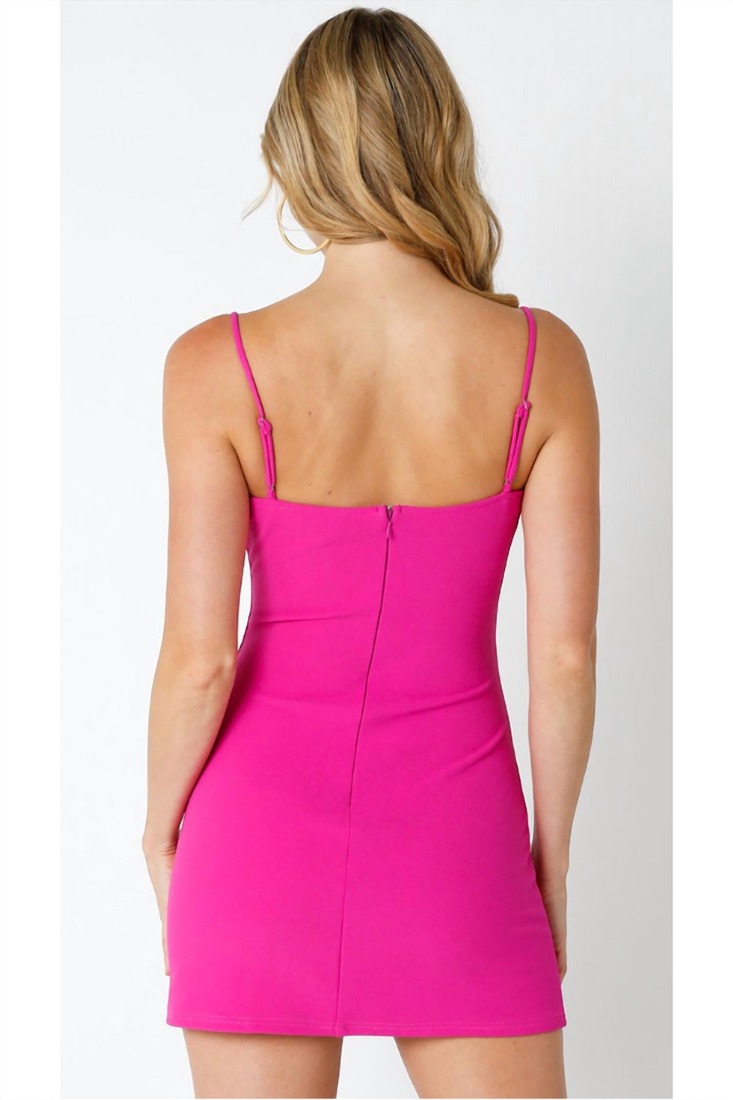 Cason Couture - The Kaia Deep V Mini Dress