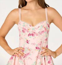 Astr - Birdie Eyelet Sweetheart Mini Dress