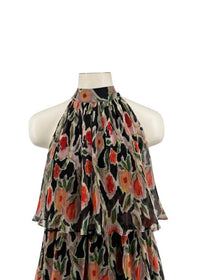 En Saison Floral Tiered Romper in black - women's pants - detail view