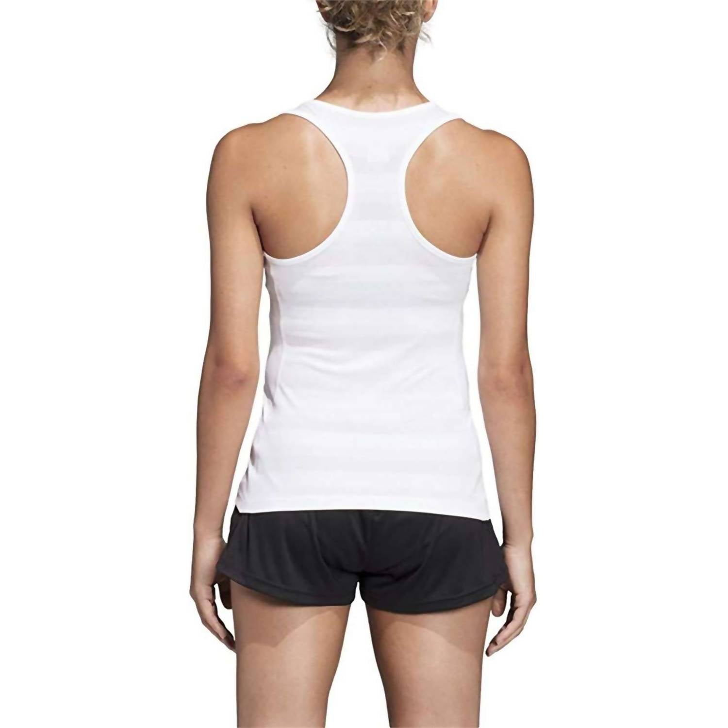 adidas Women's Team 19 Pull-on Tank Top in white - women's tank top - detail view
