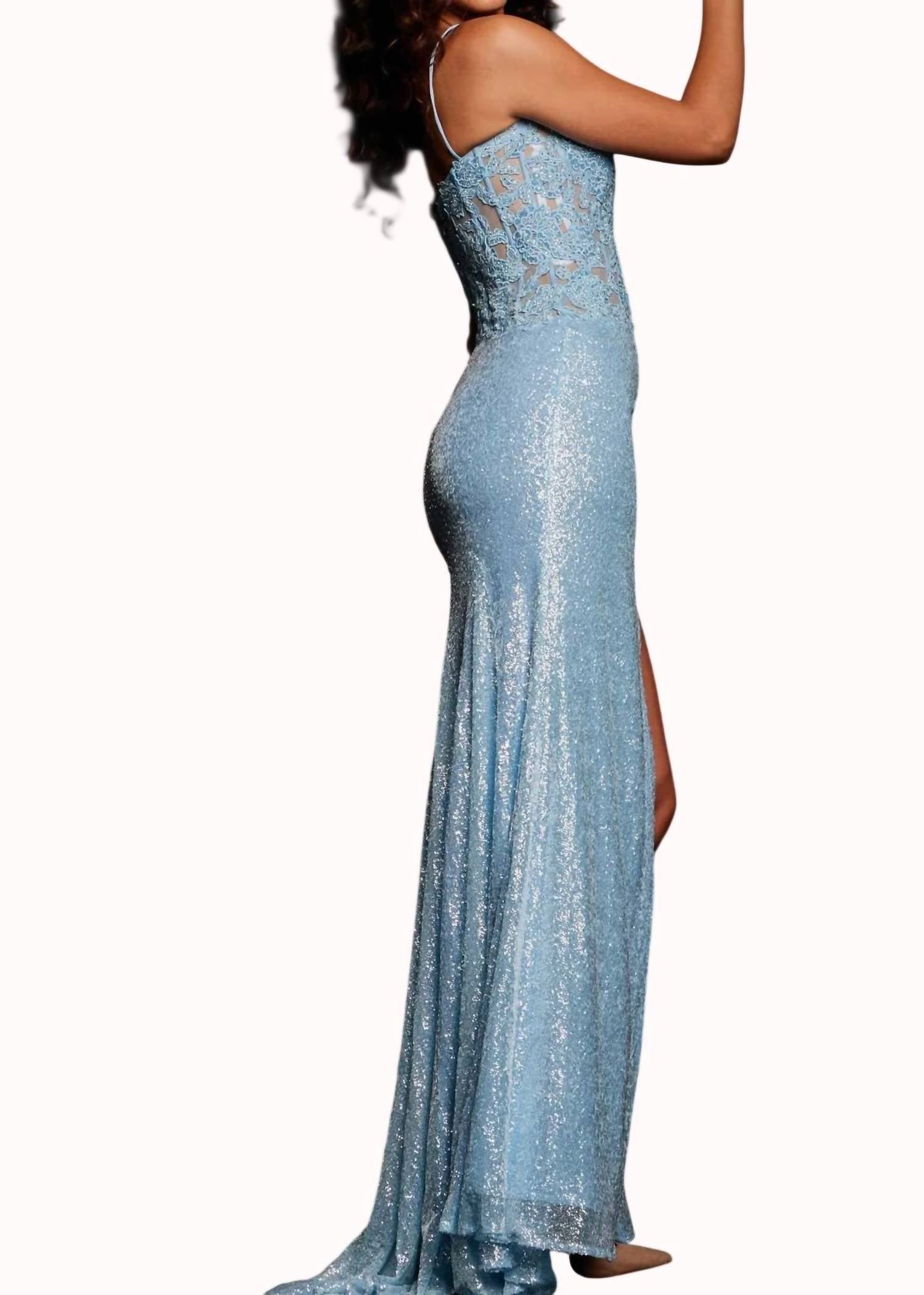 Jovani - Semi-sweetheart Neckline Long Evening Dress