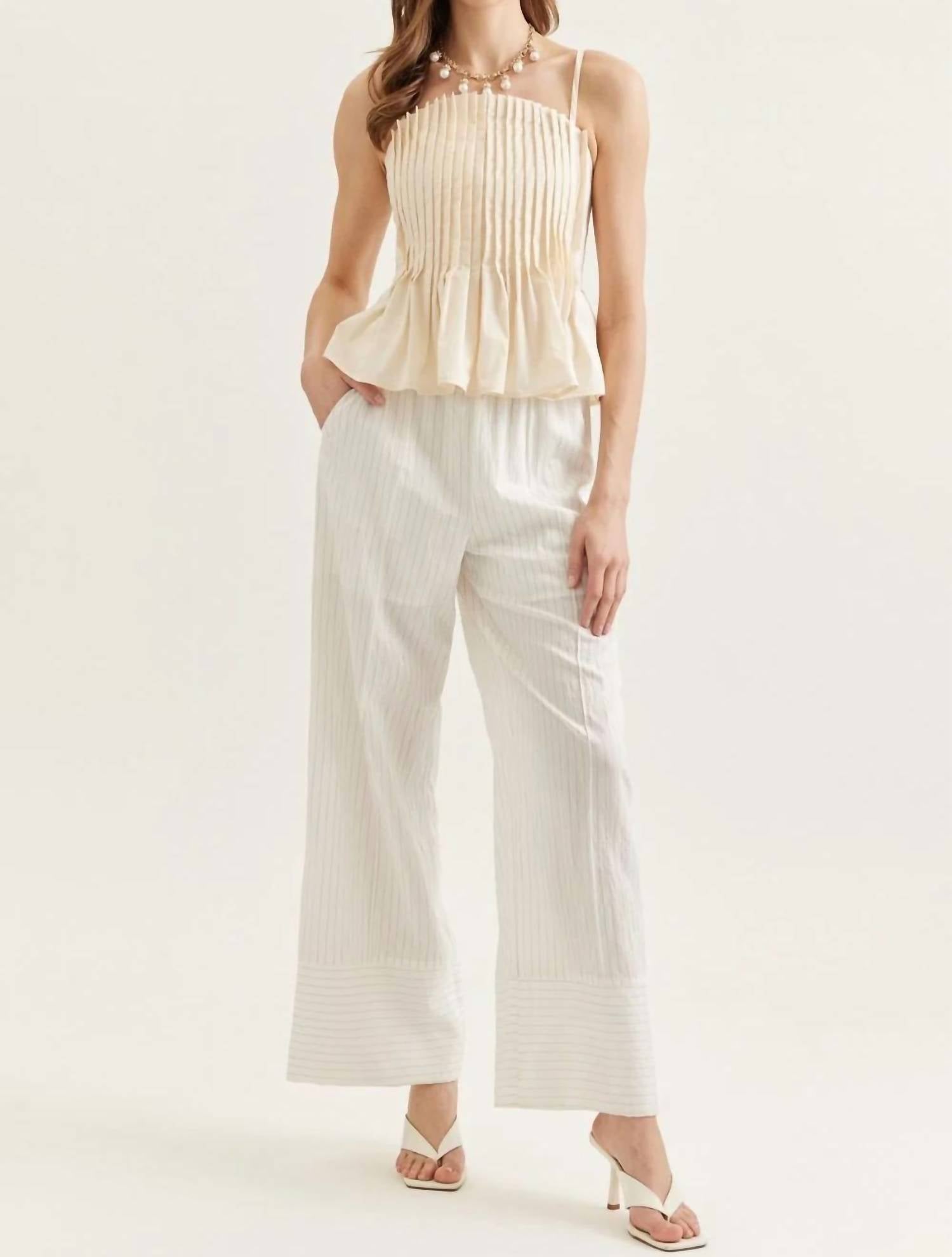 Entro - Dani Pleated Sleeveless Top