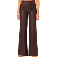 DL1961 - Women's Women's Hepburn Wide Leg High Rise Vintage Pants in dark mocha - women's pants