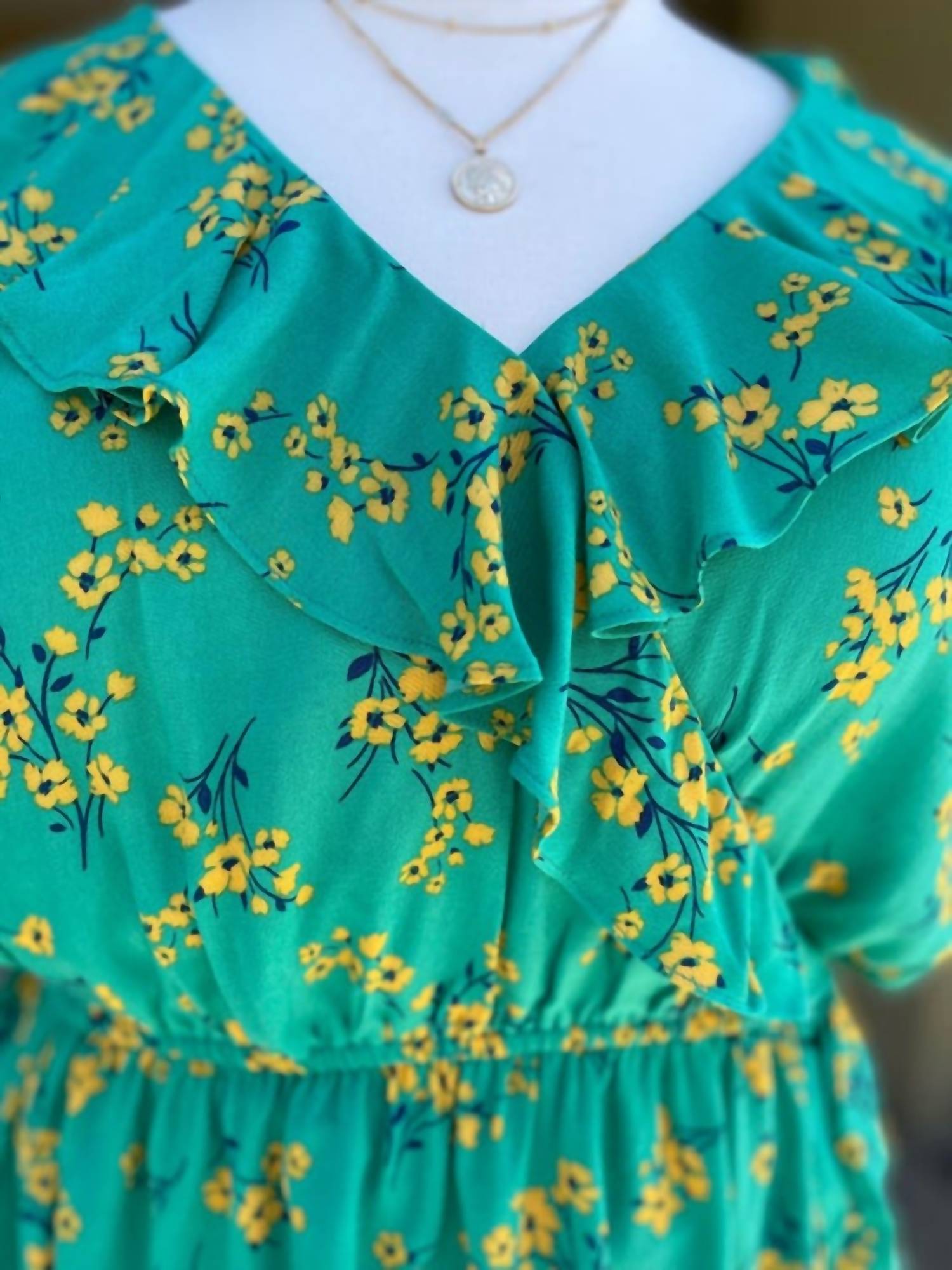 Plus Size Floral Flutter