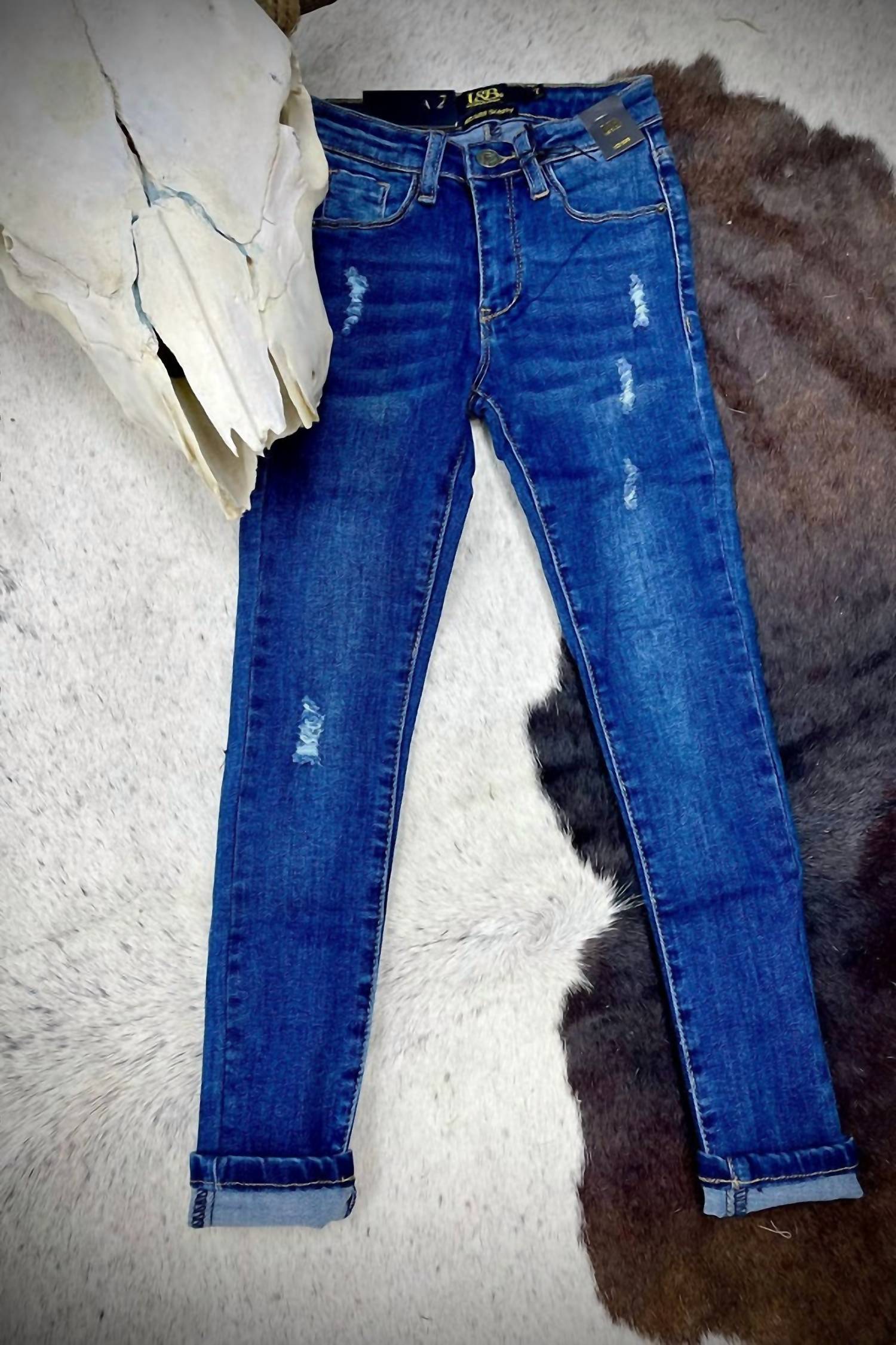 Lucky & Blessed - Girl's Mid Rise Skinny Jeans