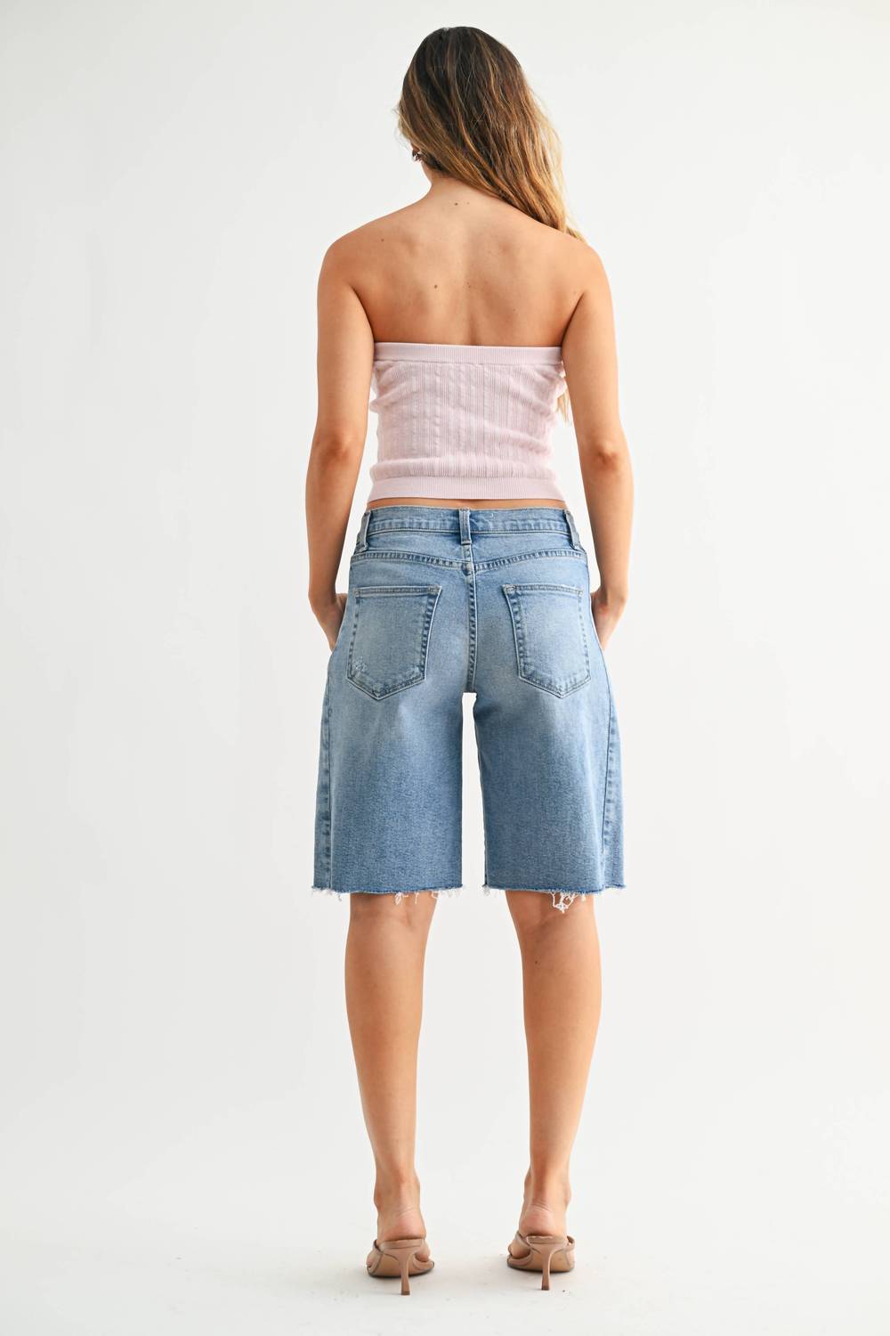 Just Black Denim - Seamed Longer Short