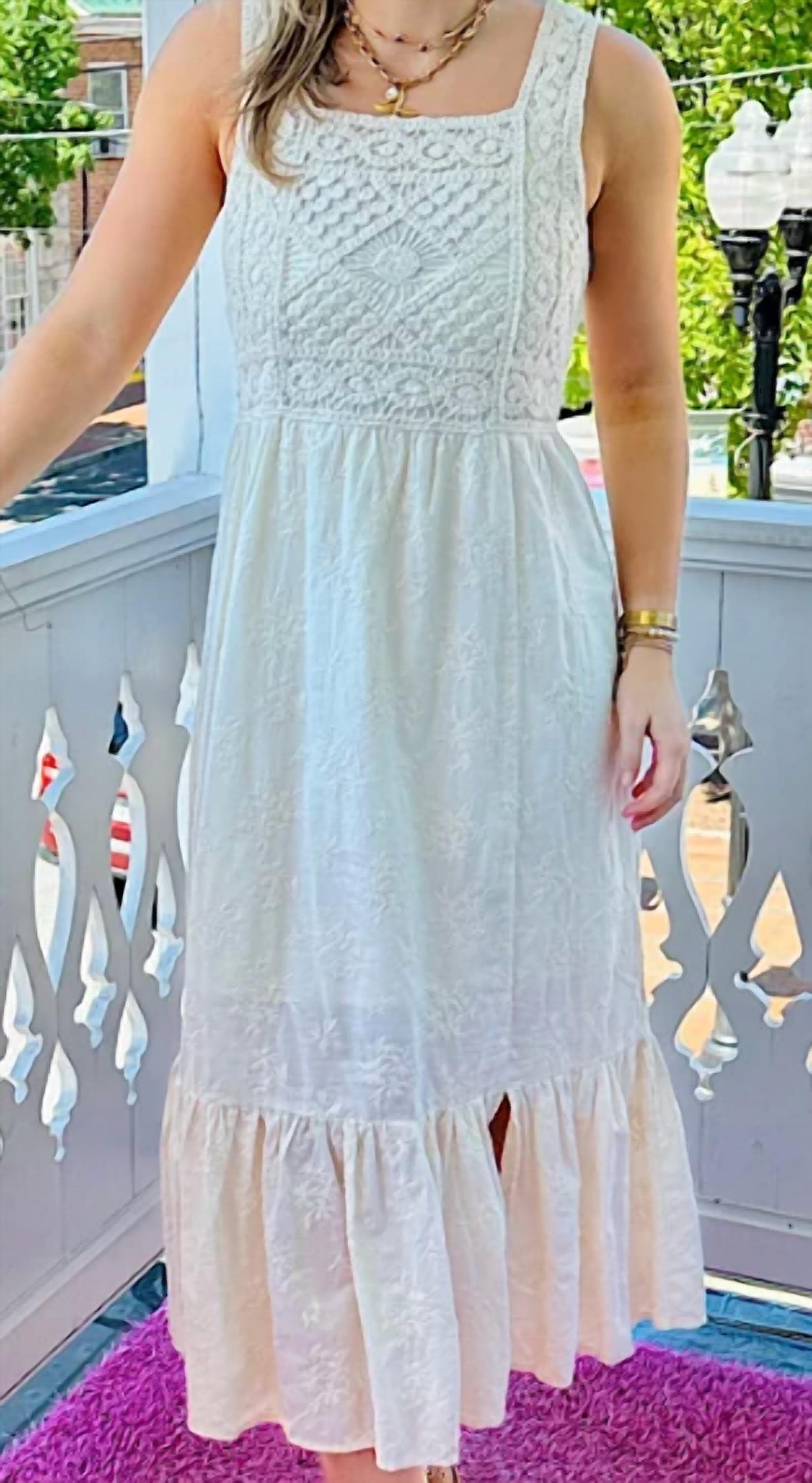 Another Love - Vintage Embroidered Tank Dress