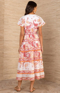 Hale Bob - Azeneth Short Sleeve Tiered Midi Dress