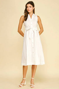 Pinch - Sleeveless A-Line Shirt Dress