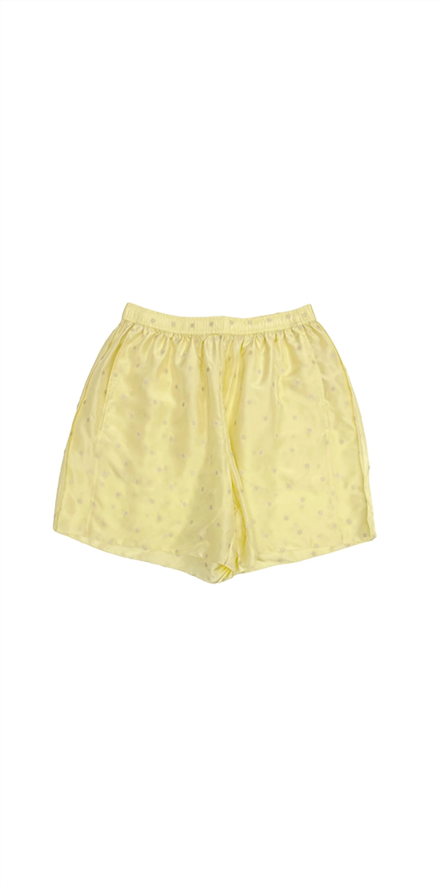 6397 Embroidered Dot Boxer Short in chamomile - women's shorts - view 7
