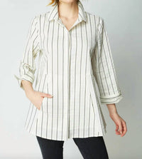Habitat - East Side Stripes Hidden Placket Shirt