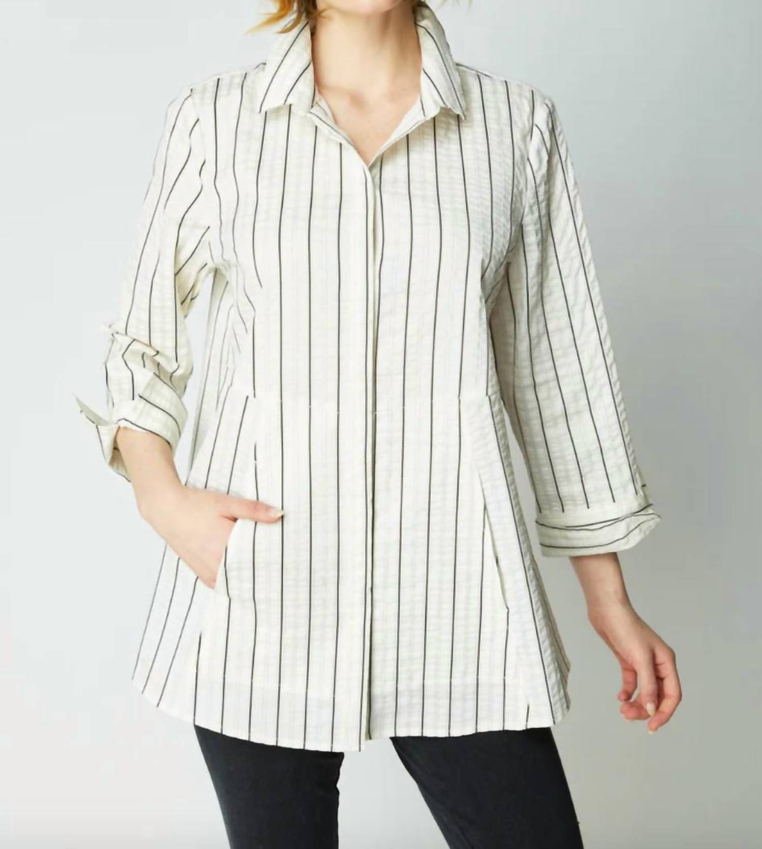 Habitat - East Side Stripes Hidden Placket Shirt