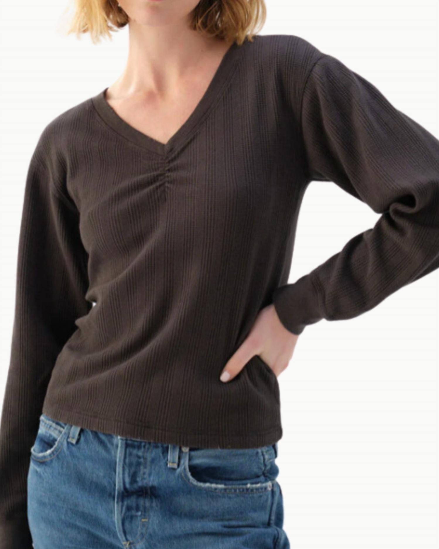 Amo - Beau Waffle Knit Top