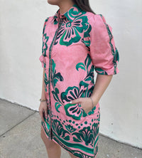 Maude Vivante - Ava Emerald Blush Dress