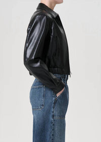 Agolde - Shoreditch Ski Club X Agolde Essie Recycled Leather Cropped Jacket