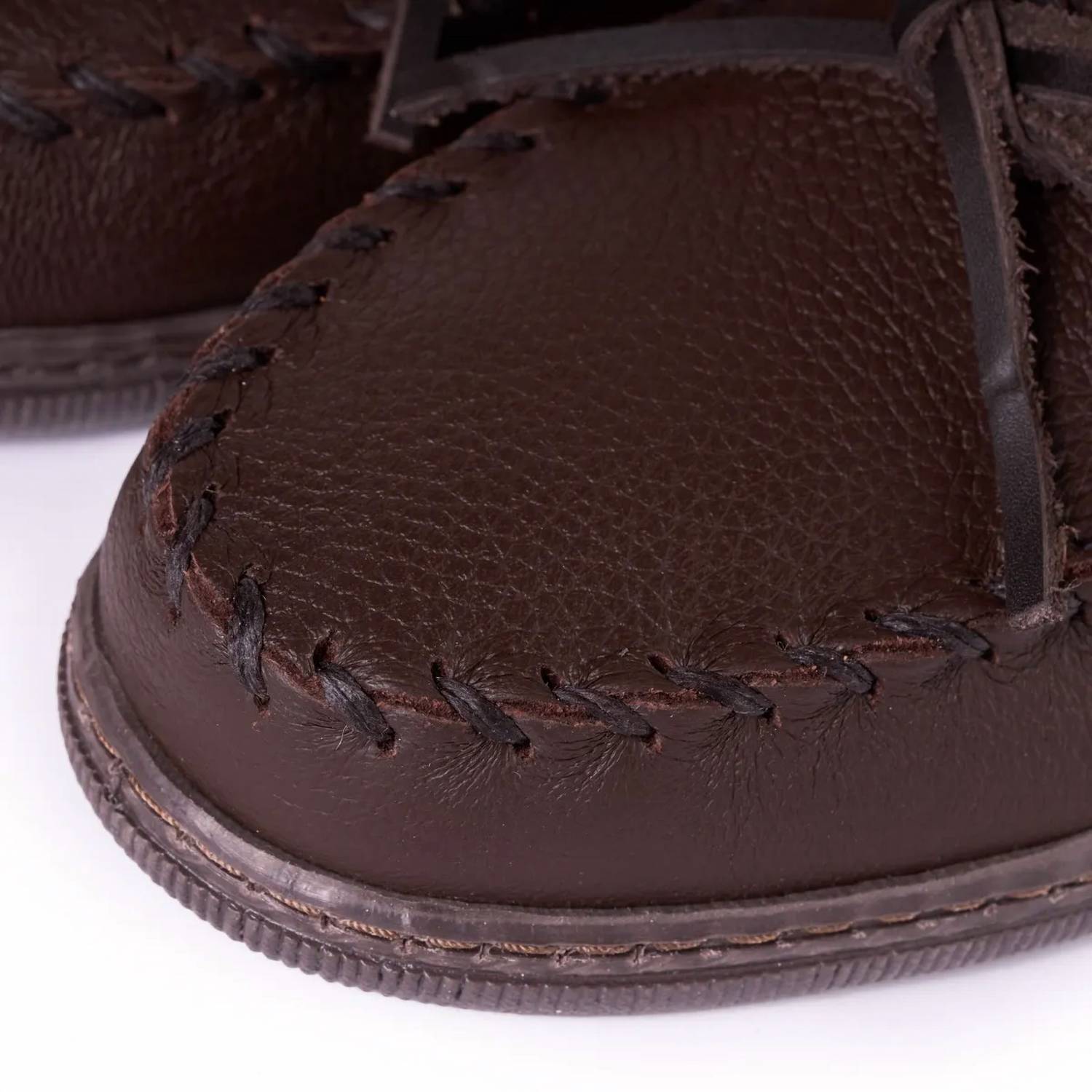 MINNETONKA Men's Moosehide Classic Moccasin Shoes in chocolate - men's loafer - view 4