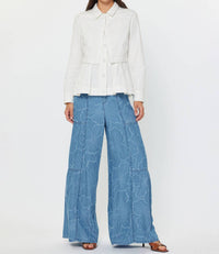 Current Air - Layered Denim Jacket & Vest Set