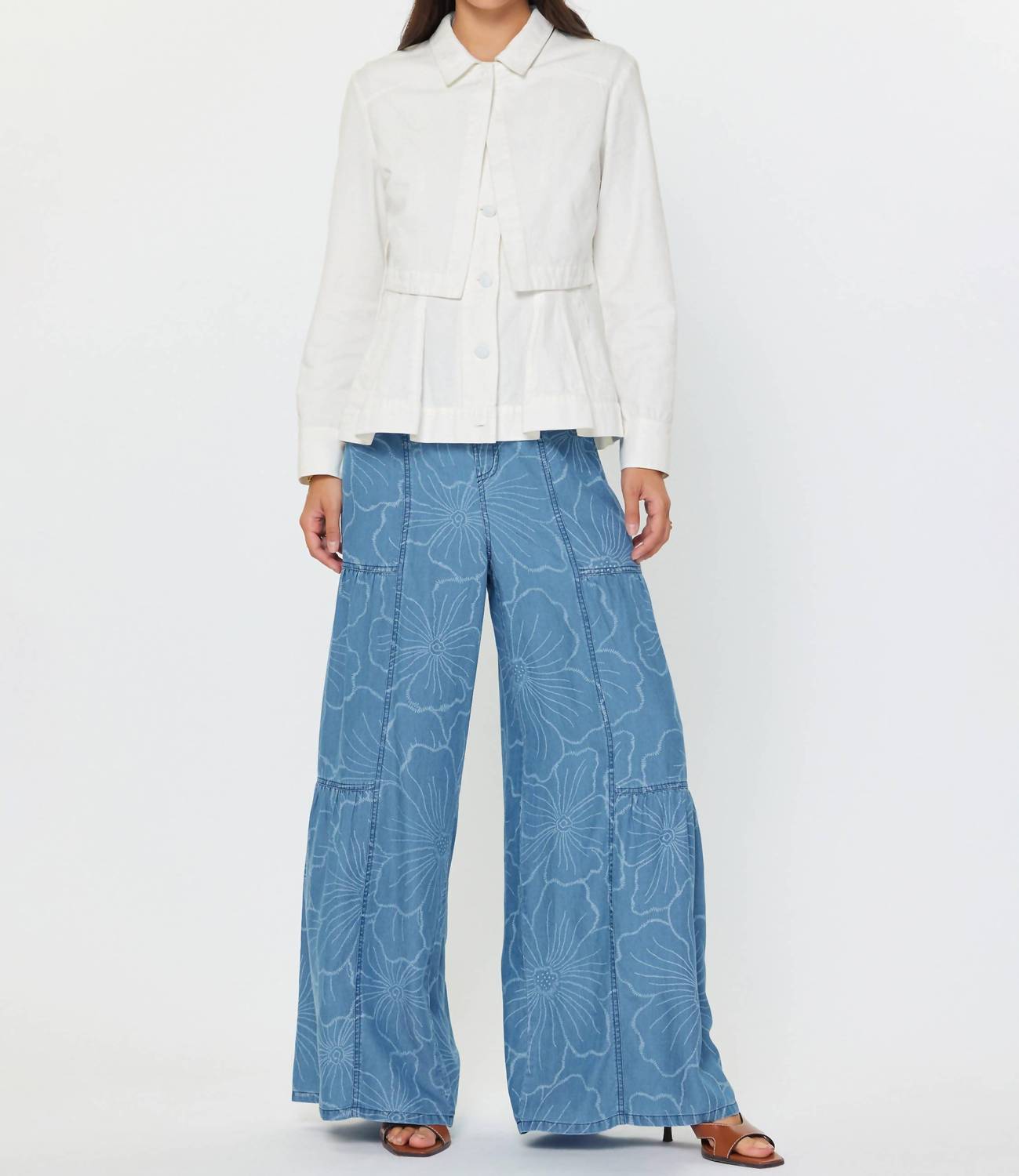 Current Air - Layered Denim Jacket & Vest Set