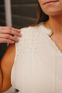Dex - Beaded Trim Blouse