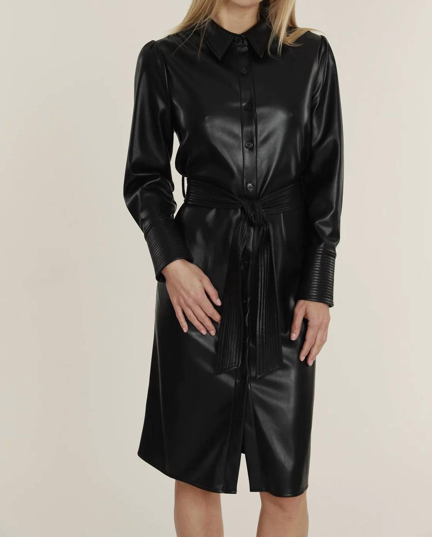 Dolce Cabo - Vegan Leather Mid Length Dress