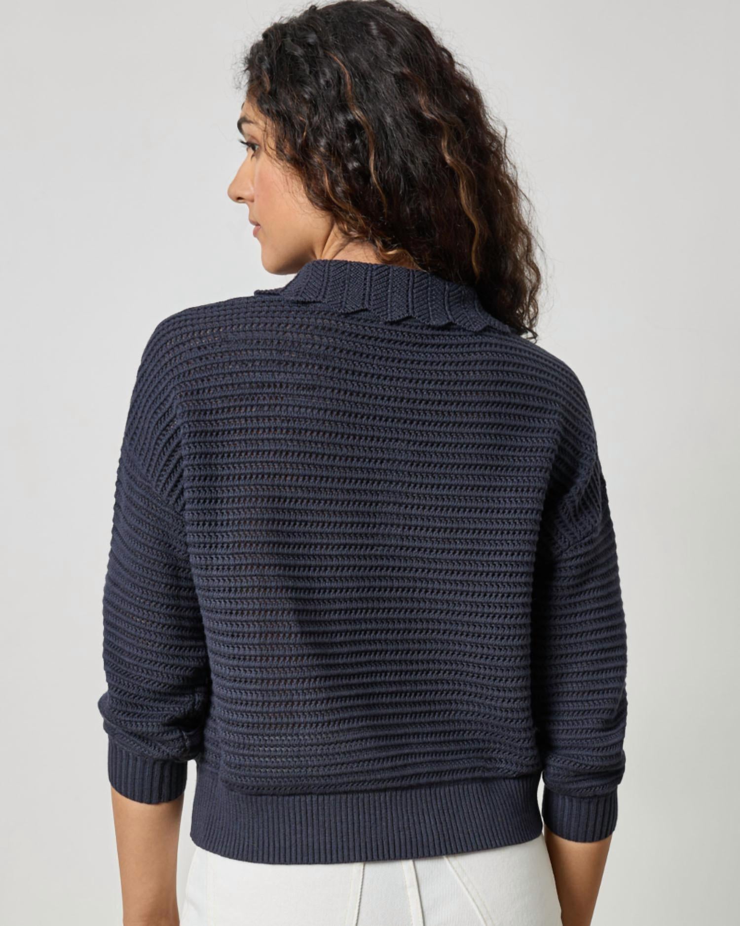 Lilla P - Scalloped Collar Sweater
