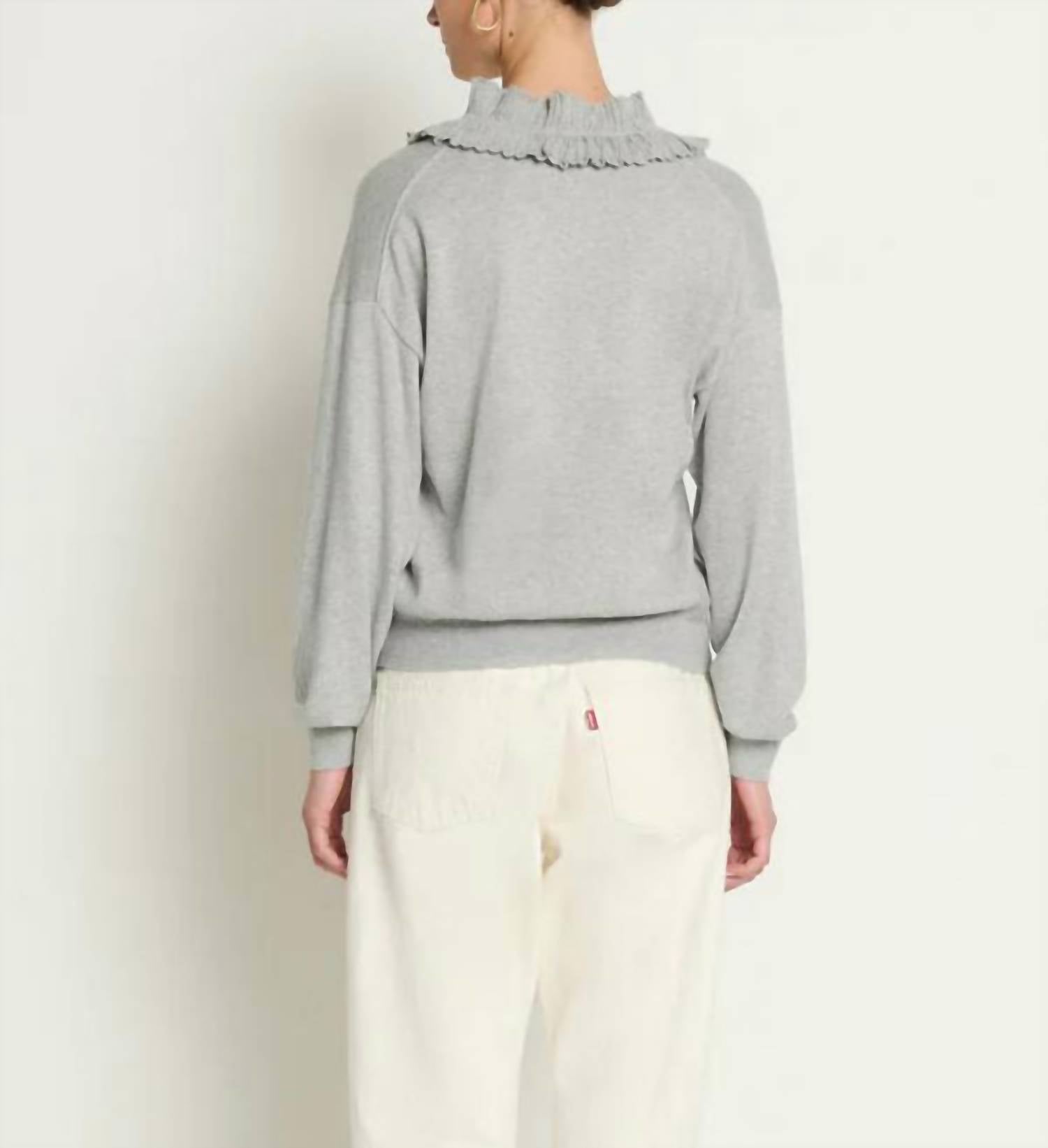 Nation LTD Winona Sweater in heather grey 1 - women's sweater - view 18
