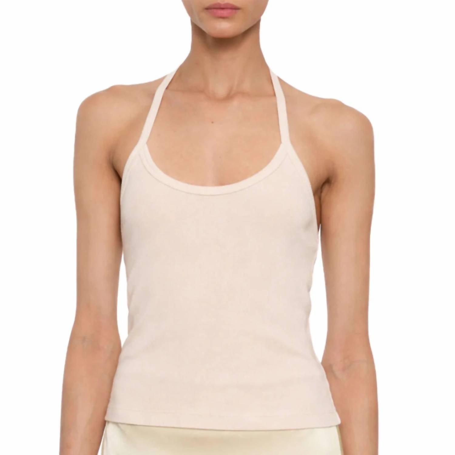 Enza Costa - COTTON RIB HALTER TOP
