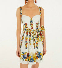 Farm Rio - Women's Martha Sunlit Garden Corset Mini Dress