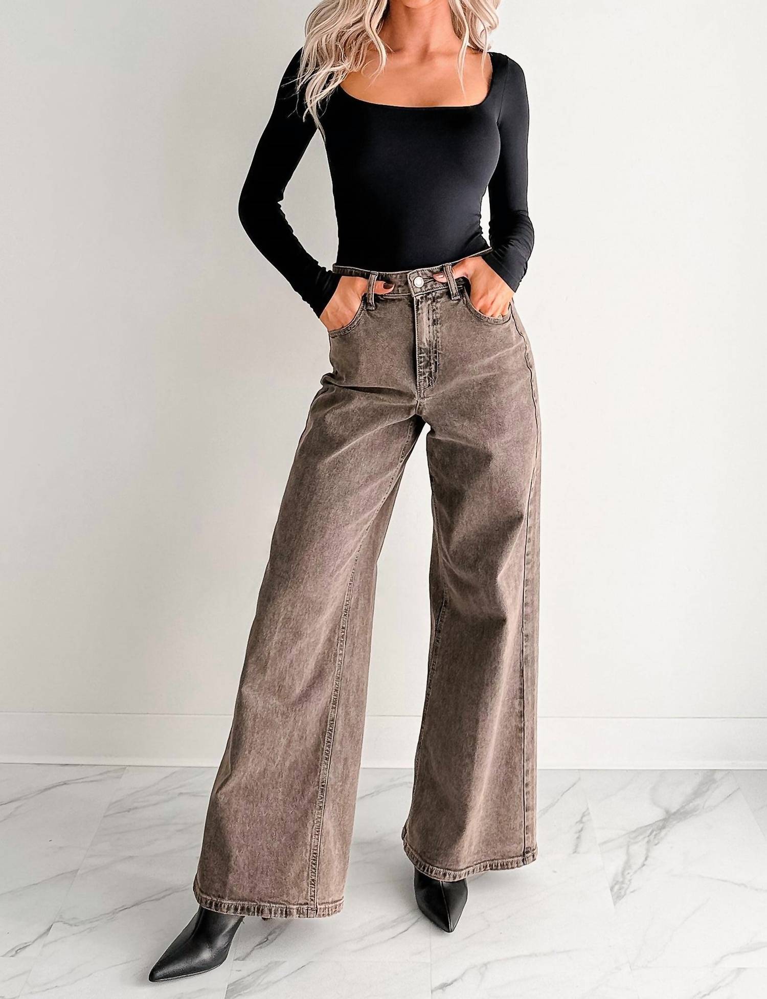 Cello - Bane High Rise Wide Leg Jeans