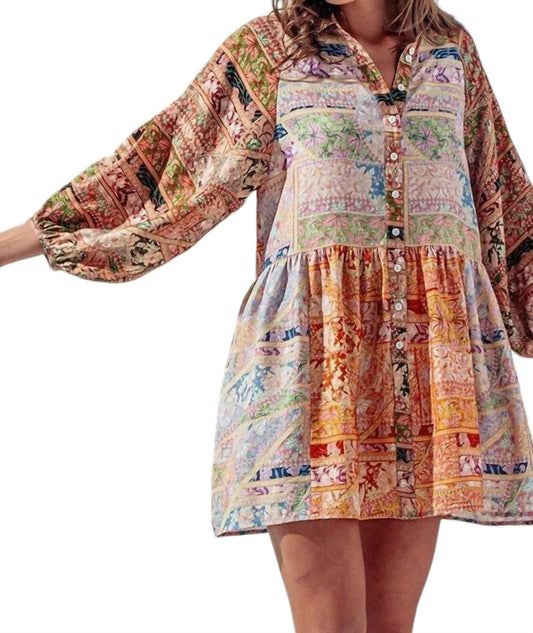 Twenty Second - Boho Print Shirt Dress