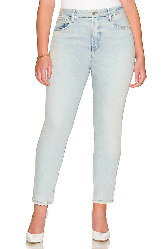 Good American - Classic Fray Hem High Waist Skinny Jeans