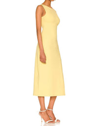 Susana Monaco Side Slit Tank Dress in lemon - women's dress - detail view