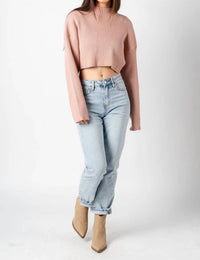 Mable - Ribbed Crop Sweater