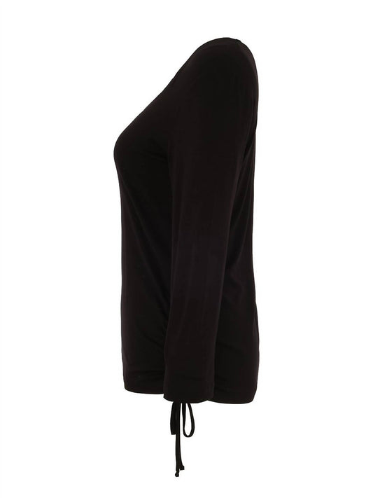 Dolcezza - Women's Ruched Side Tie Top