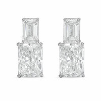 Diana M Jewels - Women's Emerald Lab-Grown Diamond Stud Earrings (3.00 Ct TCW) - Signature
