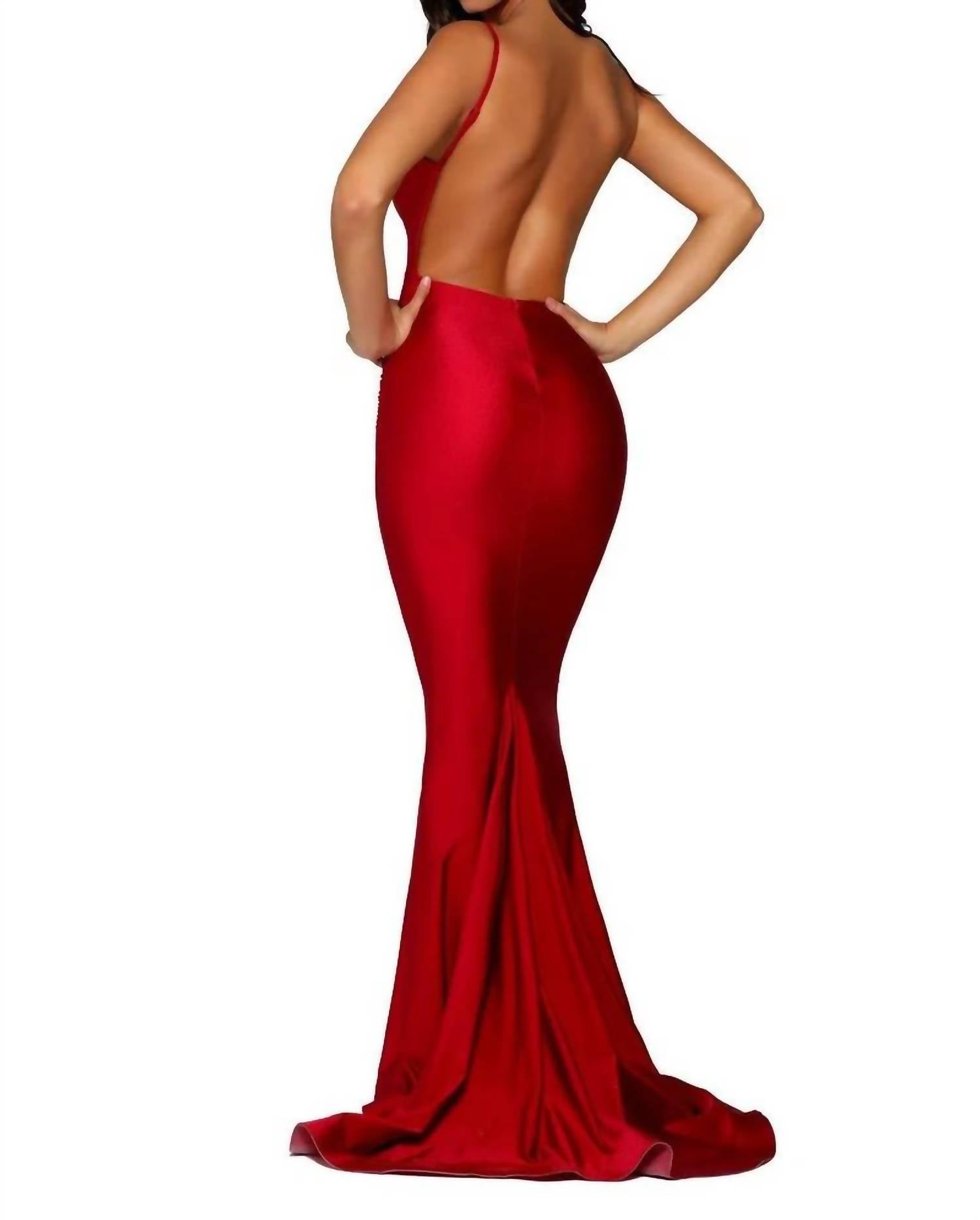 Portia&Scarlett - Long Spaghetti Strap Mermaid Prom Gown