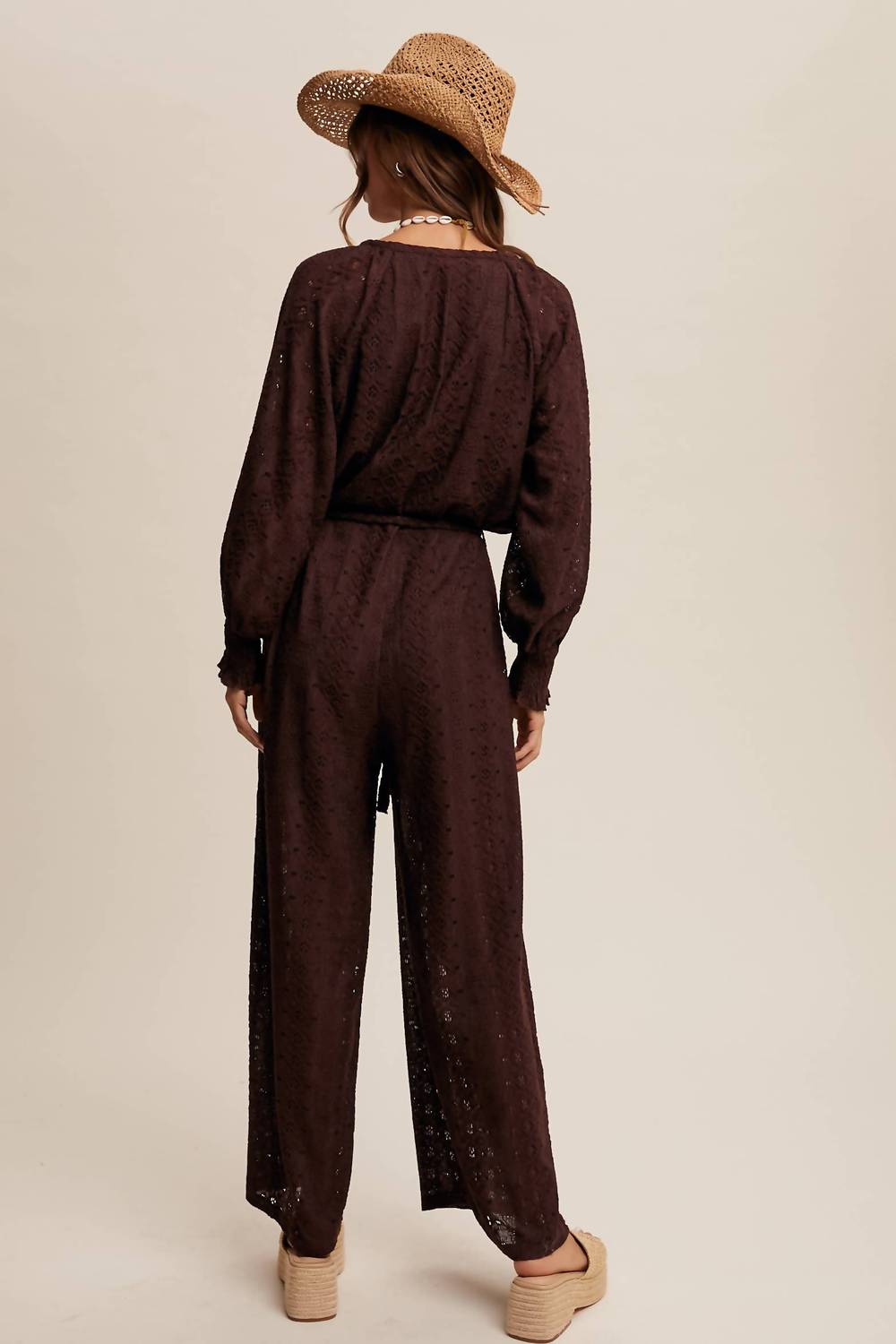 Listicle - Carr Eyelet Lace Jumpsuit