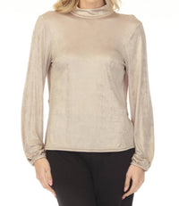 Joseph Ribkoff - Metallic Open Cowl Back Top